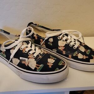 Vans Rare Blue Hula Girl Canvas Shoes